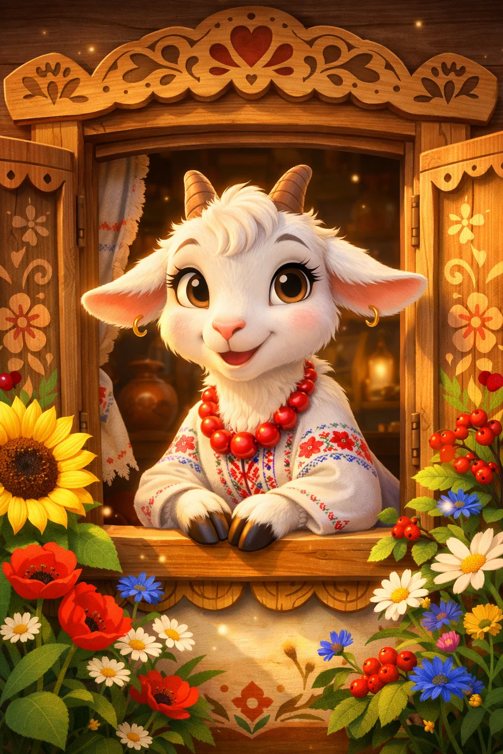 Читати онлайн казку з малюнками Коза-дереза українською