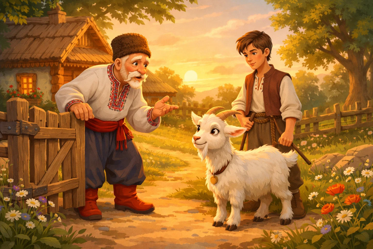 Українська народна казка Коза дереза з малюнками 