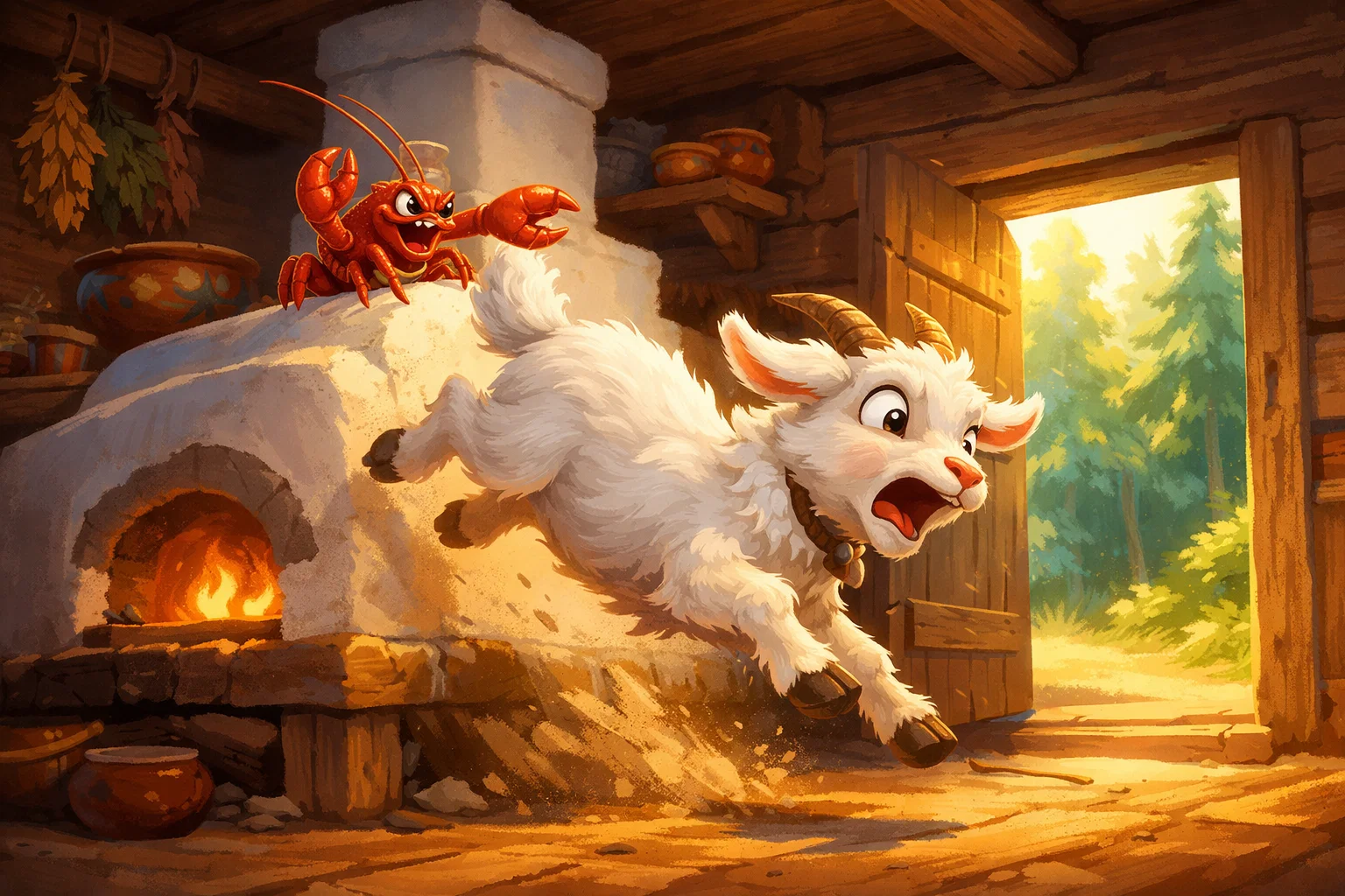 Читати онлайн казку з картинками Коза-дереза українською мовою