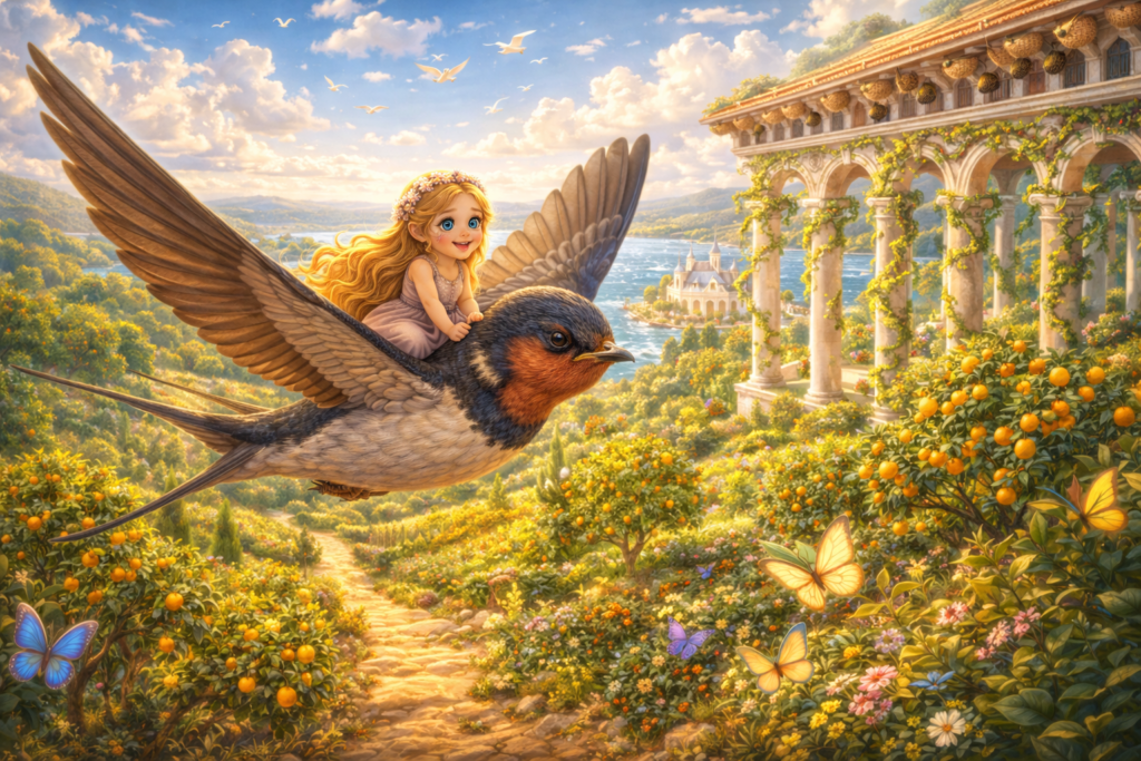 Казка «Дюймовочка» Ганса Крістіана Андерсена  читайте онлайн казку з малюнками українською