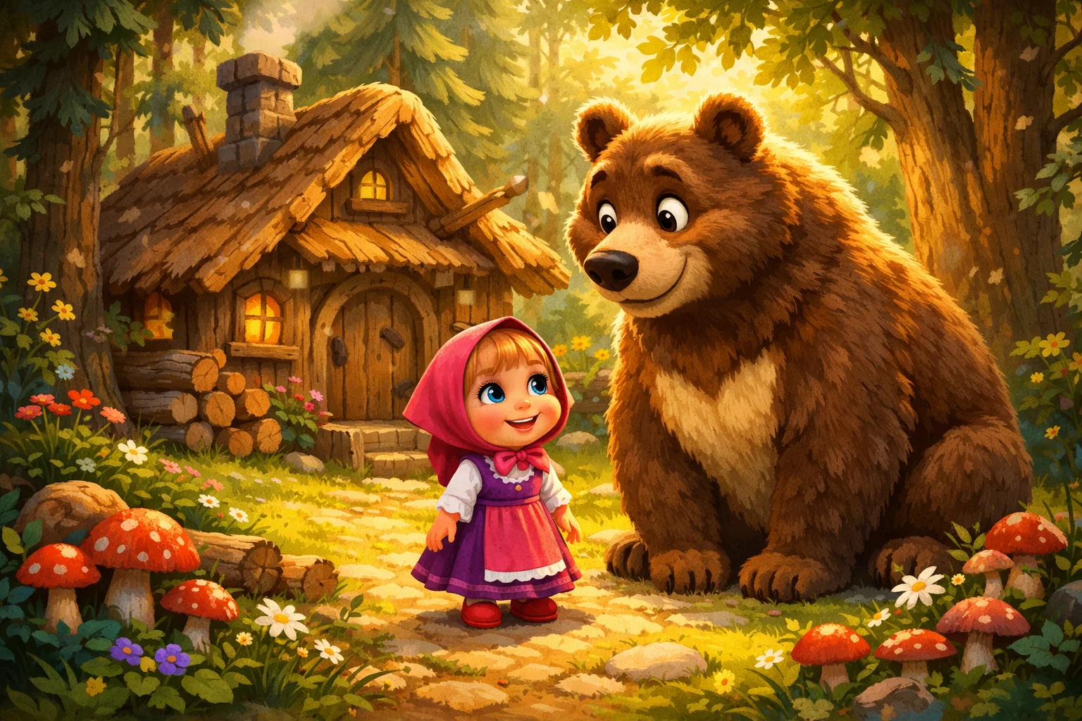 Казка Маша і ведмідь