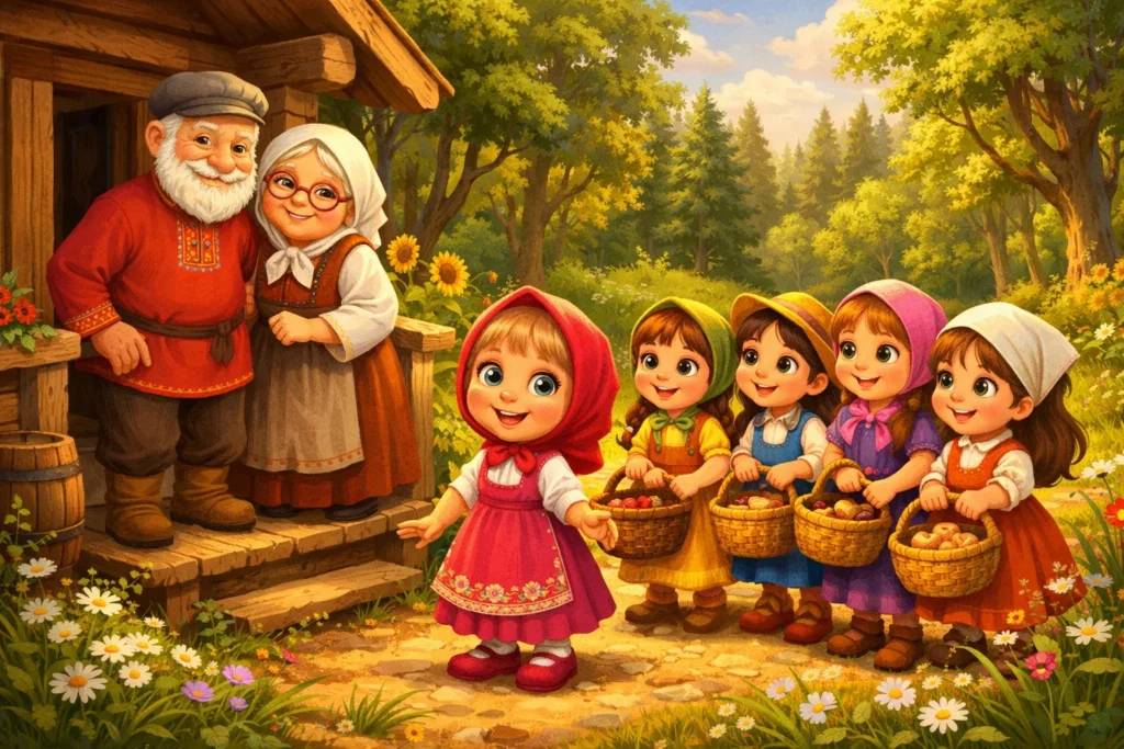 Маша і ведмідь   читайте онлайн казку з малюнками українською безкоштовно