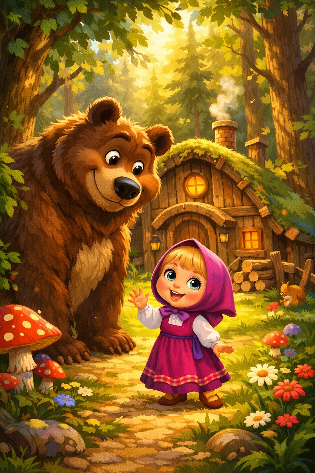 Казка Маша і ведмідь