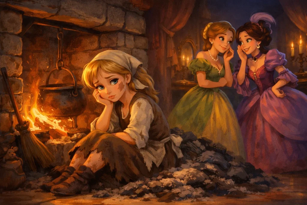 Казка  Попелюшка читайте онлайн казку з малюнками українською безкоштовно