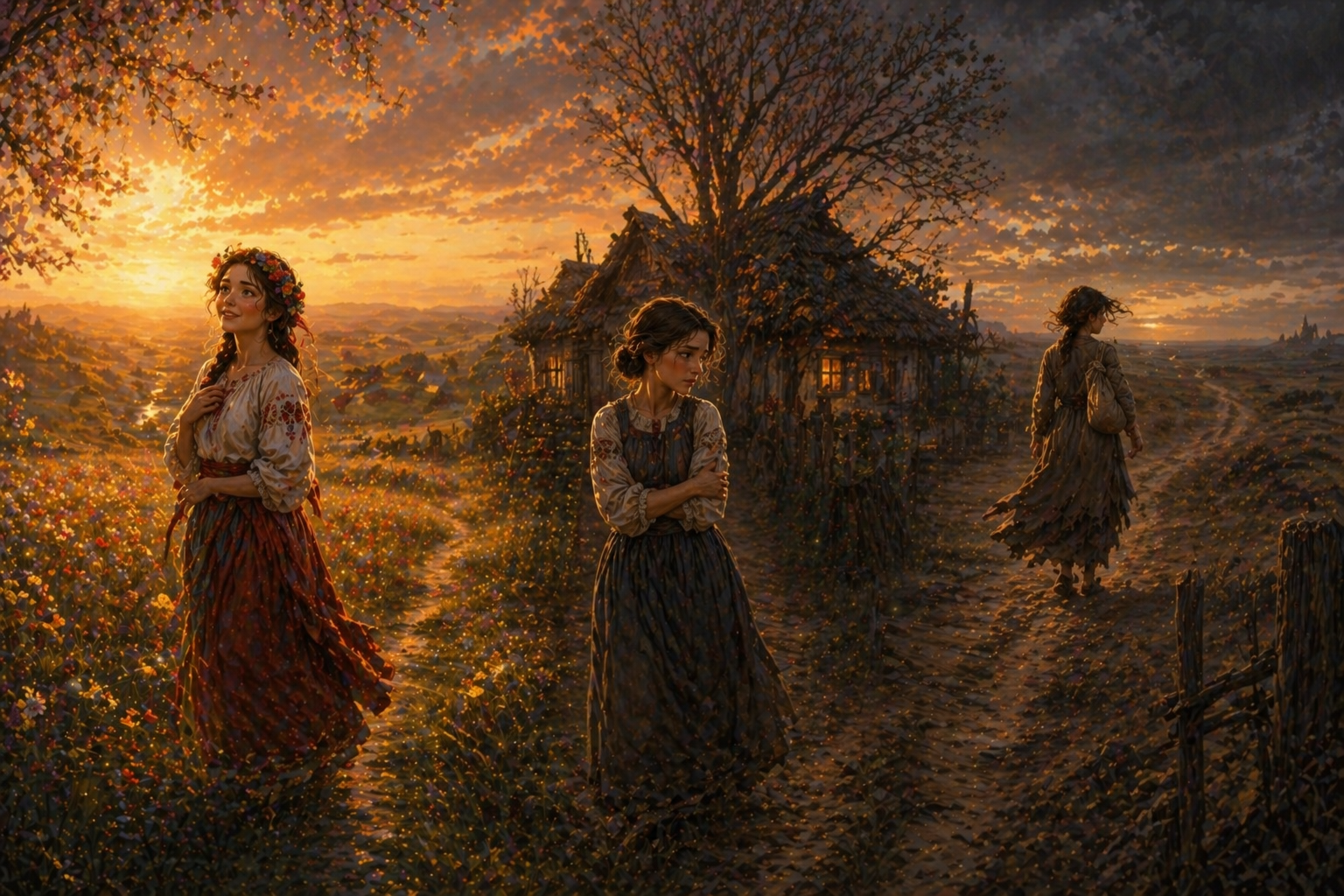 Марко Вовчок «Три долі» скорочено по розділам