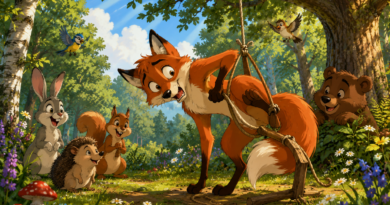 Казка Як лисиця сама себе перехитрила